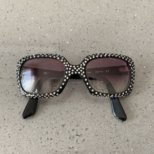 Selima Optique Eyeglasses Frames ONLY ASMA 01 France full rim rhinestones black